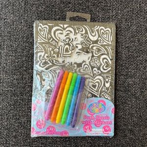 •HTF Lisa Frank Posh Puzzle With Markers NOS•